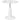 Round dining table, powder-coated steel, MDF with melamine, non-slip feet, 70 x 74 cm, white