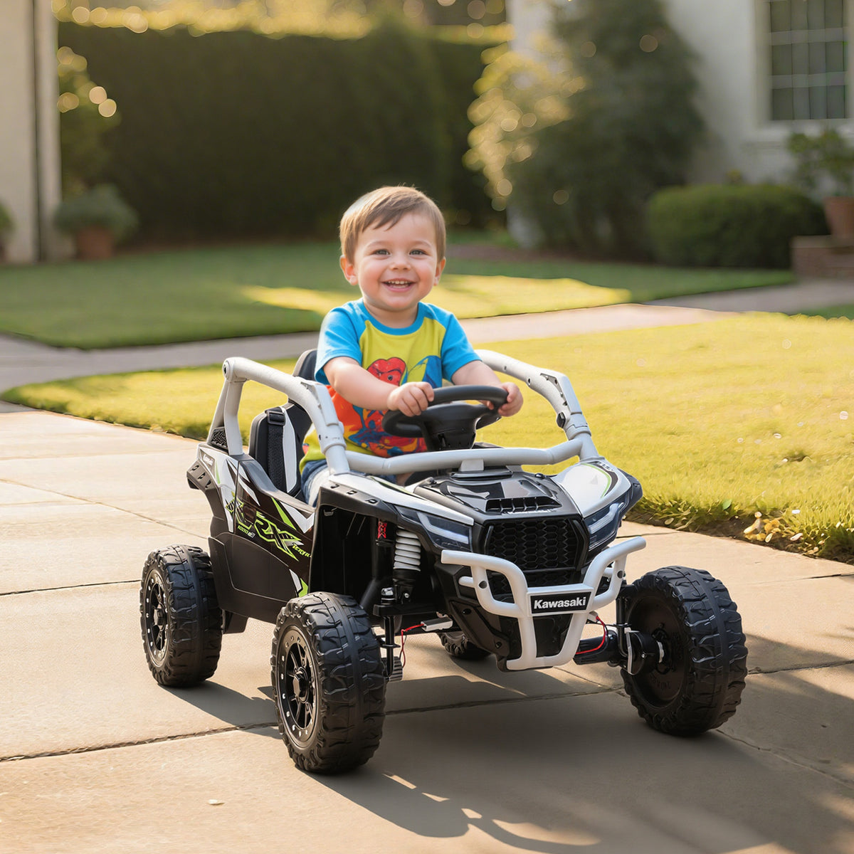 12V Electric Ride-on Off-Road Vehicle for Kids, Remote Control, LED Lights, Music, Horn, for Children Aged 3-8 (2)