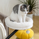 Cat desk bed, cat bed for desk with 360° rotation, adjustable height, cat lounger with removable (8)