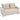 2-seater sofa bed, corduroy cover, convertible into a sofa bed, 2 cushions, side pockets, 157 x 190 cm, cream