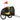 Dog trailer up to 20kg, mesh windows, roll-up cover, universal hitch, steel frame, yellow, 140 x 71 x 83 cm