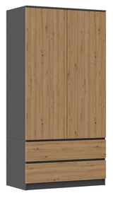 Kleiderschrank Malwa SS-90 ANTHRAZIT ARTISAN – Produktabbildung 3