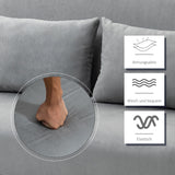 Sofa bed, double sofa, guest bed, including 2 cushions, gray (7)