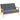 2-seater sofa, 115 cm couch with armrests, backrest, small upholstered sofa in linen look, wooden legs