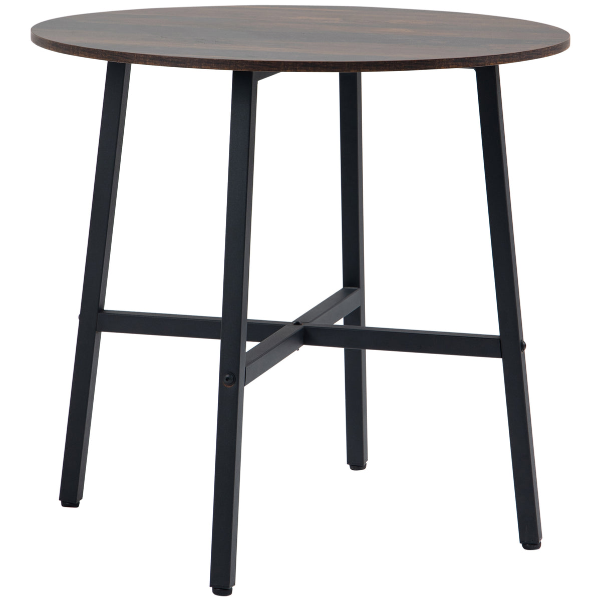 Dining table kitchen table, large table, industrial design, rustic design, Φ80 x 76 cm, brown