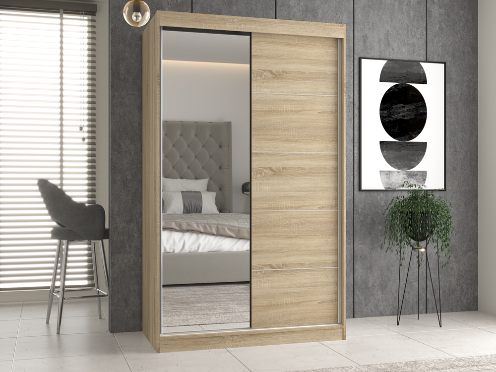 Kleiderschrank Iga 120 A/C EICHE SONOMA – Produktabbildung 3