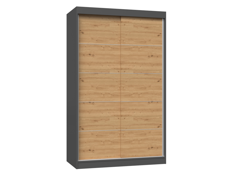 Kleiderschrank Iga 120C ANTHRAZIT ARTISAN