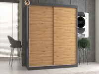 Kleiderschrank Iga 160/B ANTHRAZIT ARTISAN – Produktabbildung 2