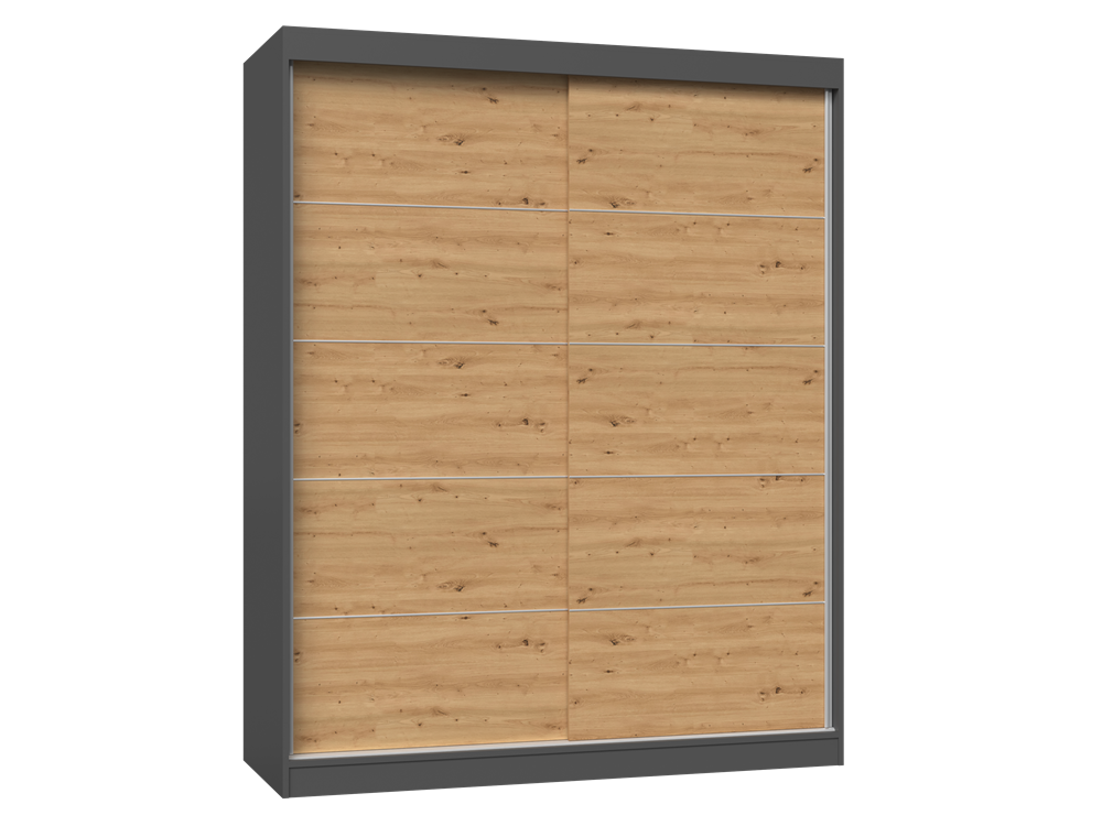Kleiderschrank Iga 160/C ANTHRAZIT ARTISAN