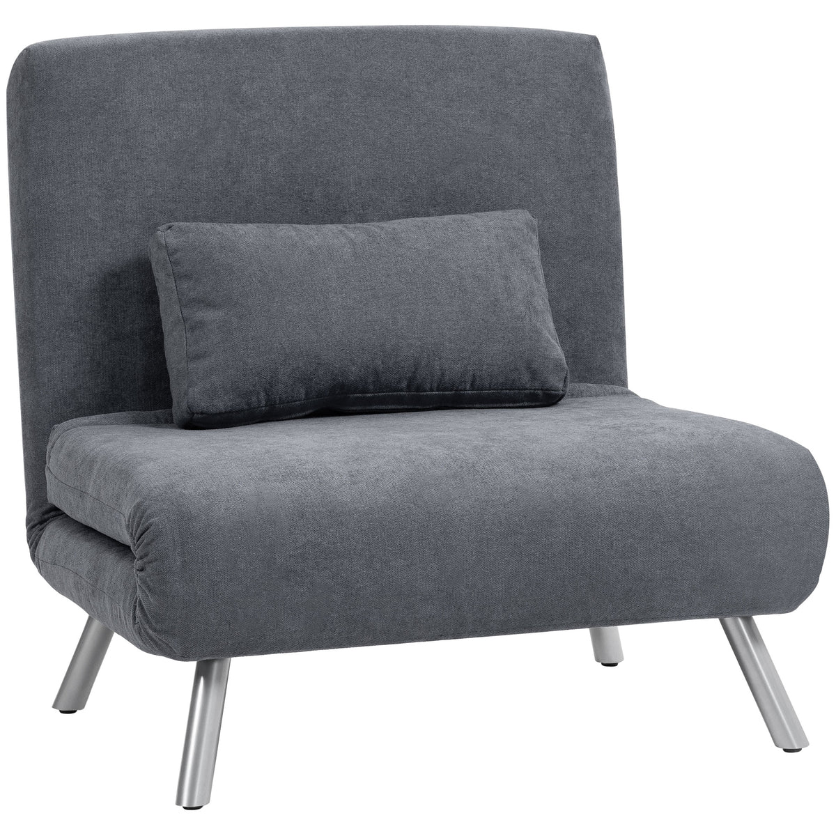 Upholstered armchair with bed function, 3-in-1 design, sleeper chair, guest bed, fabric cover, with cushion