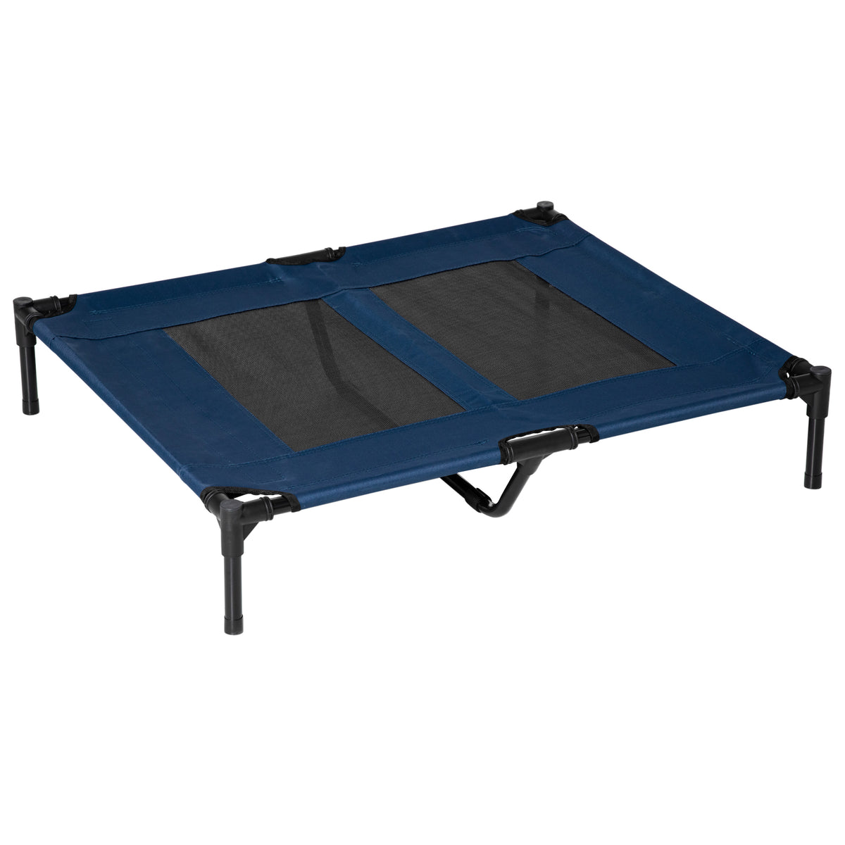 Dog Bed Elevated Pet Cot Outdoor Cat Bed Pet Bed Sleeping Place Metal 600D Oxford Fabric Blue 91.5 x 76.2 x 18