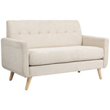 Two-seater sofa, comfortable, 134x71x82 cm, beige