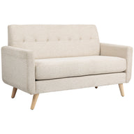 Two-seater sofa, comfortable, 134x71x82 cm, beige