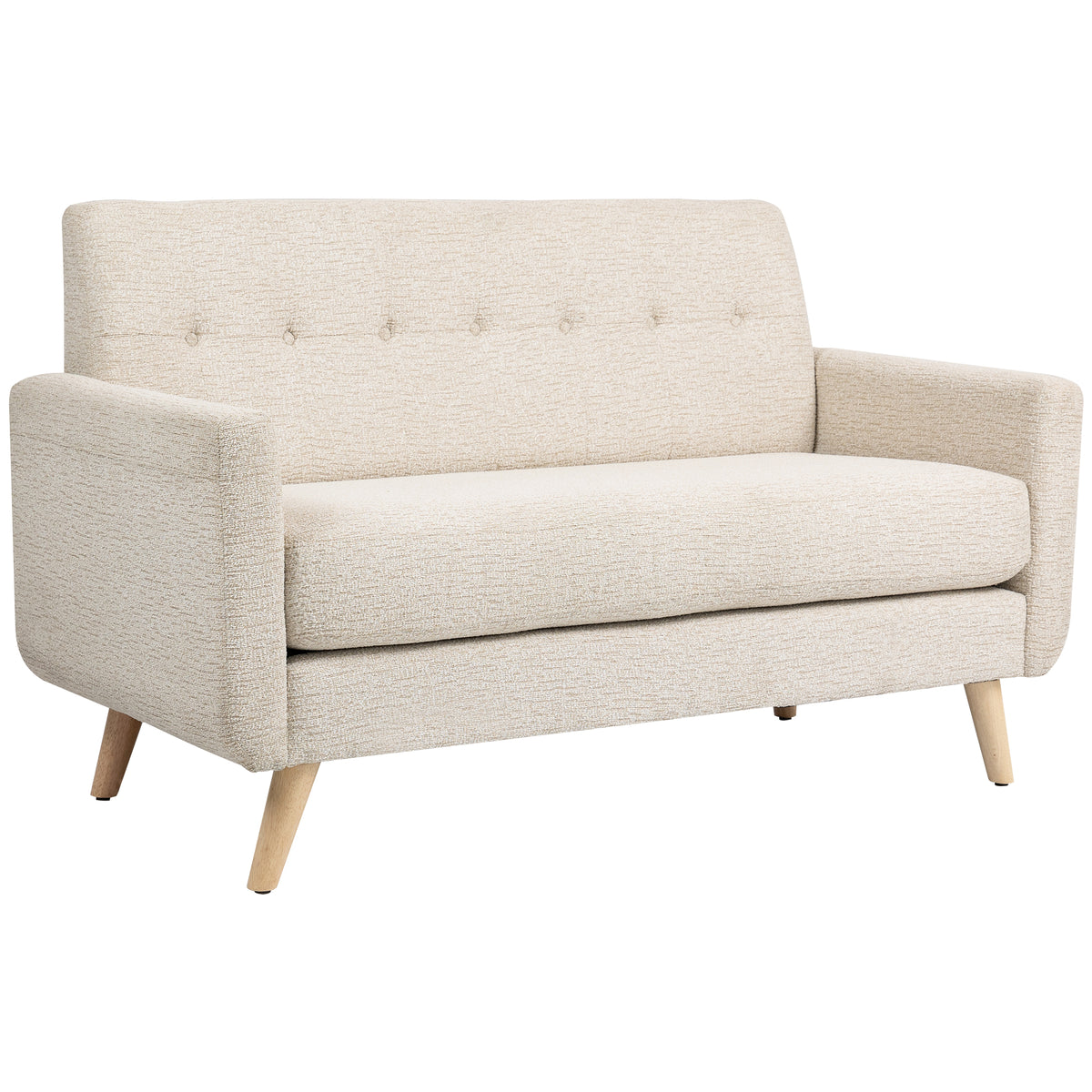 Two-seater sofa, comfortable, 134x71x82 cm, beige