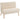 2-seater sofa, tufted backrest, wooden legs, thick padding, linen look, for small spaces, beige
