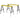 Set of 2 Sawhorses Work Bench Support Stand Foldable Non-slip Steel Yellow Black 100 x 49 x 62-90 cm Load