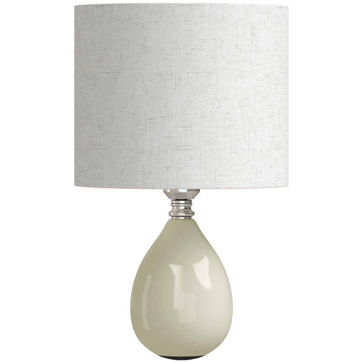 Table lamp, vintage bedside lamp, desk lamp with ceramic base, linen shade, cable, E27 socket