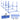 Adjustable Dog Agility Hurdle Set, Agility Training Equipment with 4 Hurdles and Carrying Bag, 104x67 cm, Blue