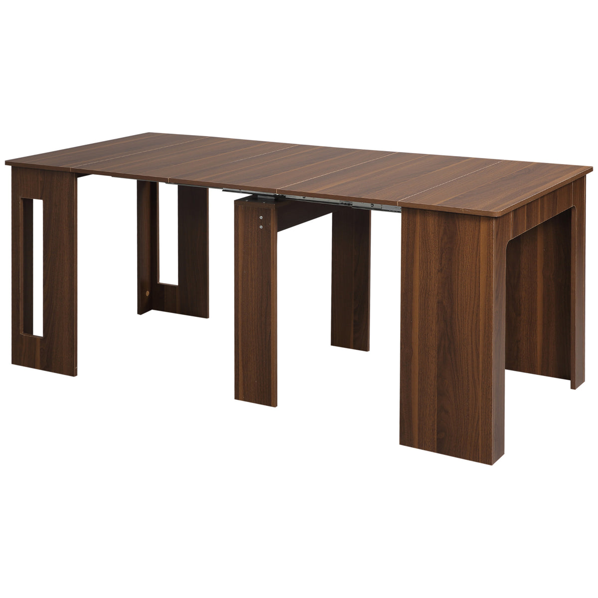 Foldable dining table, extendable dining table, dining table, mobile, modern design, 180cm x 85cm x 75cm, brown