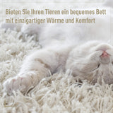 Rattan cat cave cat bed cat house with cushion cat tent pet house for cats dogs beige Ø56 x 35 cm (7)