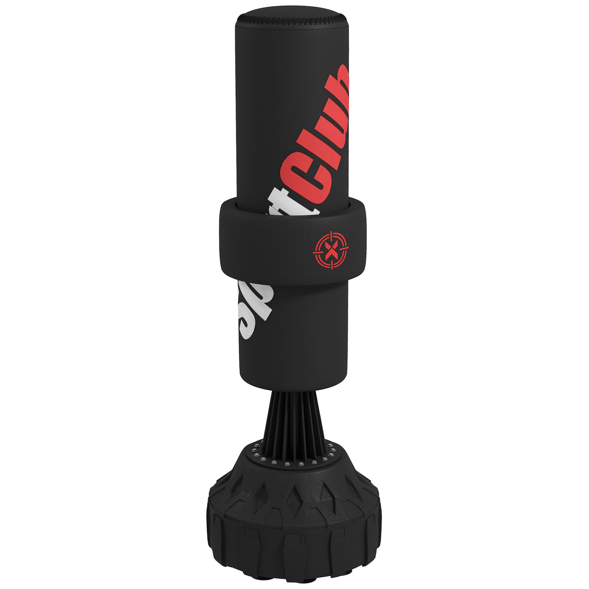 Freestanding punching bag, adjustable striking pad, fillable base up to 50 kg, 57 x 57 x 175 cm, black