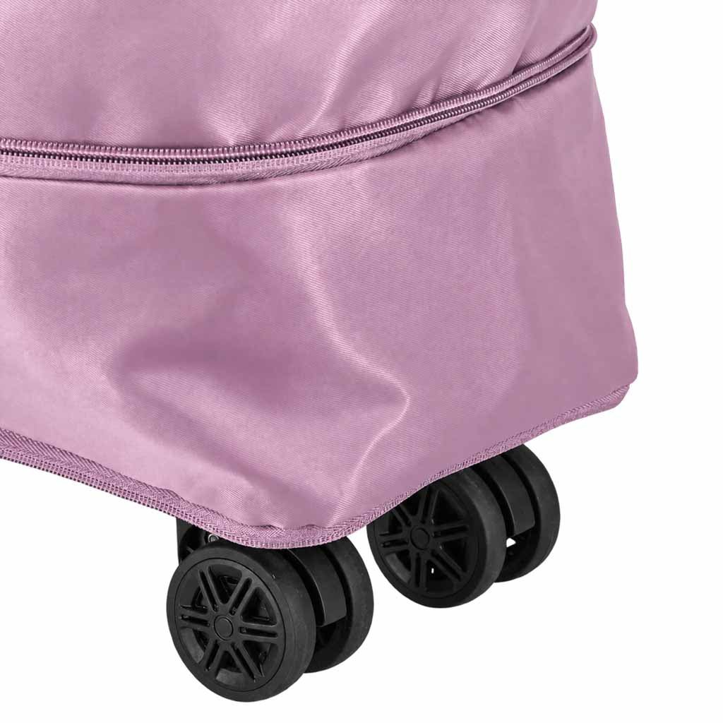 IKONKA Reisetasche auf Rädern faltbare Reise geräumig 3 Größen lila – Produktabbildung 2