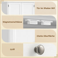 Kitchen cabinet with 4 doors, drawer and adjustable shelves for kitchen, 80 x 39.5 x 186.4 cm white (7)
