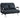Sofa bed, 5-position adjustable, faux suede, steel frame, incl. cushions, black