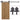 Sliding door track kit, incl. rails, rollers, floor stopper, 183 cm, load capacity up to 100 kg, dark brown