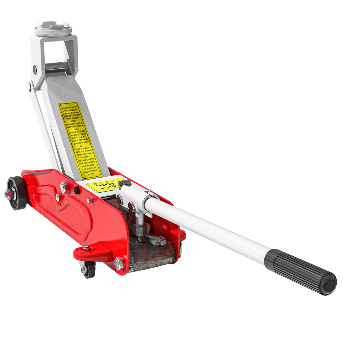 Hydraulic jack, compact, overload protection, car, 2t, 120-300mm, red, yellow
