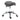 Rolling stool, saddle-shaped seat, height-adjustable, 360° swivel, faux leather, dark grey, 53 x 52 x 49-61 cm