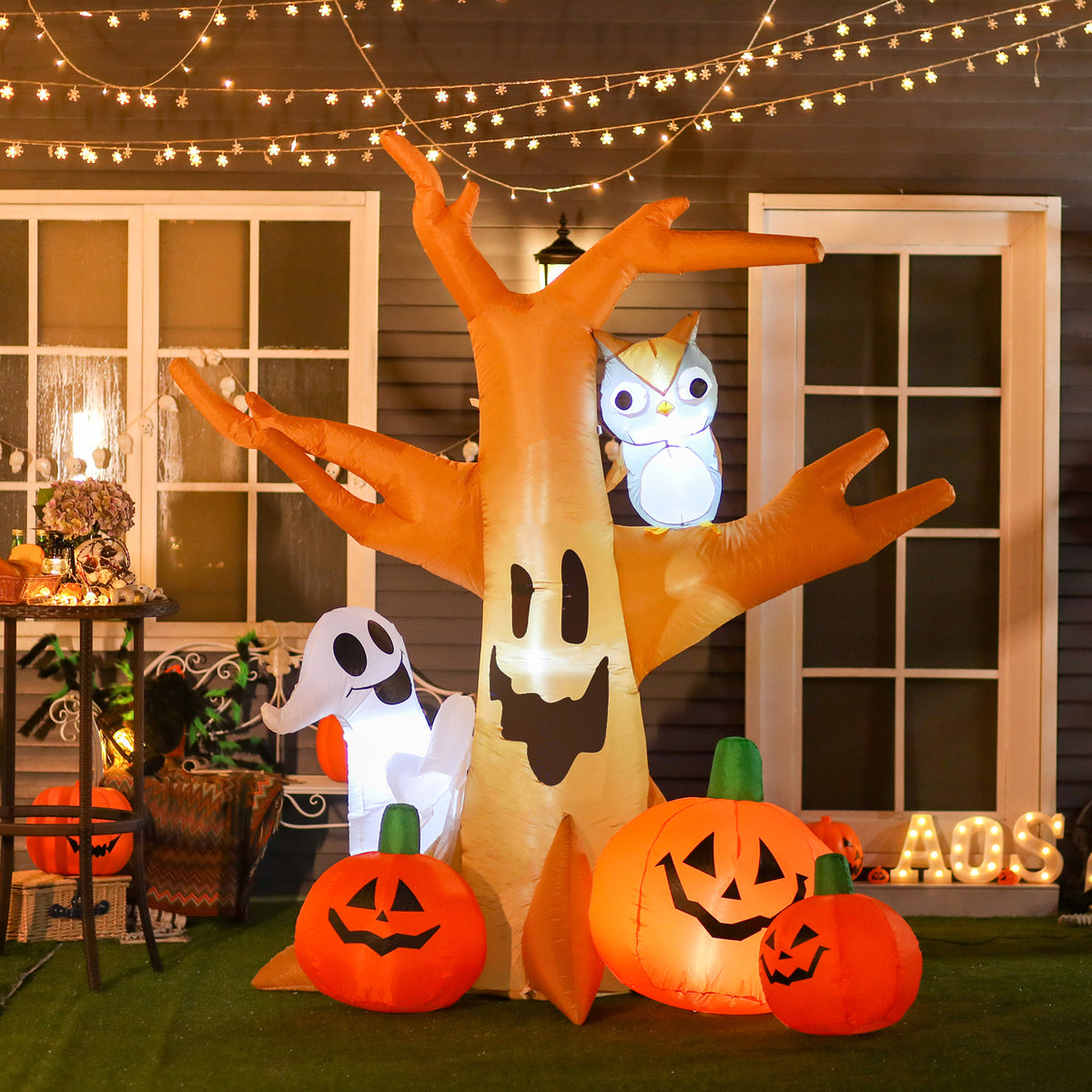 Halloween Inflatable Haunted Ghost Airblown Decoration Light-up 120/ 240 cm (Inflatable Haunted Tree) (2)
