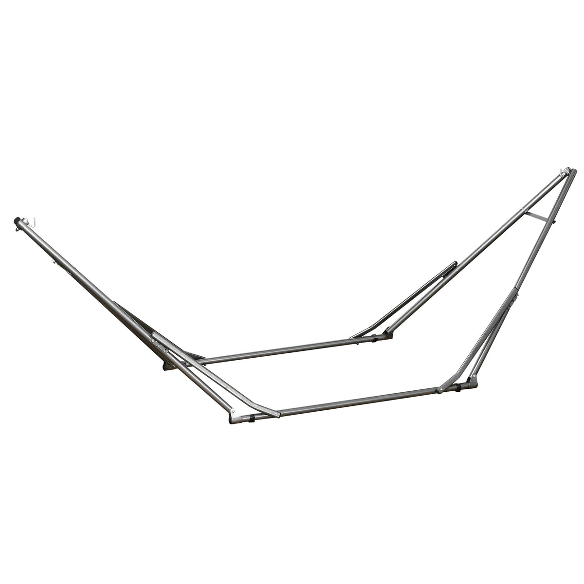 2-in-1 hammock stand, weather-resistant, hanging chair stand, drying rack, 290 cm x 92 cm x 88 cm, black