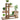Flower Stand Plant Shelf 6 Tiers Four-Level Flower Rack Flower Stairs Flower Ladder Solid Wood Carbonized 98 x