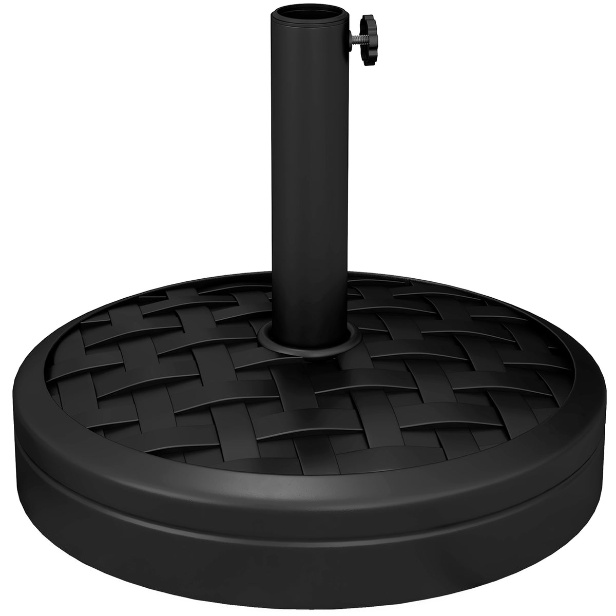 18 kg concrete parasol base, round umbrella stand for parasols 32/38/48mm, black