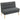 2-seater sofa, tufted backrest, wooden legs, thick padding, linen look, for small spaces, grey