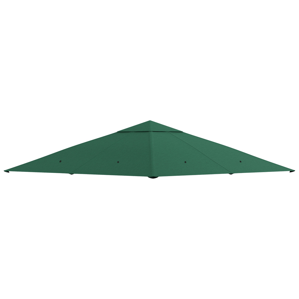 Replacement roof for garden pavilion, 8 water drainage holes, easy assembly, polyester, green, 2.98 x 2.98 m