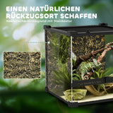 Glass terrarium for reptiles, raised & waterproof base, button lock (5)