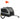 Foldable bicycle trailer for medium-sized dogs up to 20kg with fold-down ramp, reflectors, leash, flag, grey