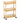 Serving trolley, 3 tiers, slatted shelves, drop-off protection, bamboo, 55 x 20 x 75 cm