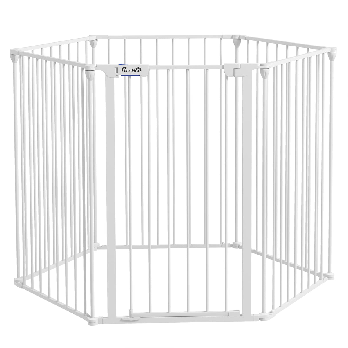 Puppy playpen, modular design, foldable, steel frame, for indoor use, white, 90 x 123 x 102cm
