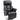 Recliner, reclining function, leather look, footrest, up to 150 kg, 78 x 80 x 109 cm, black