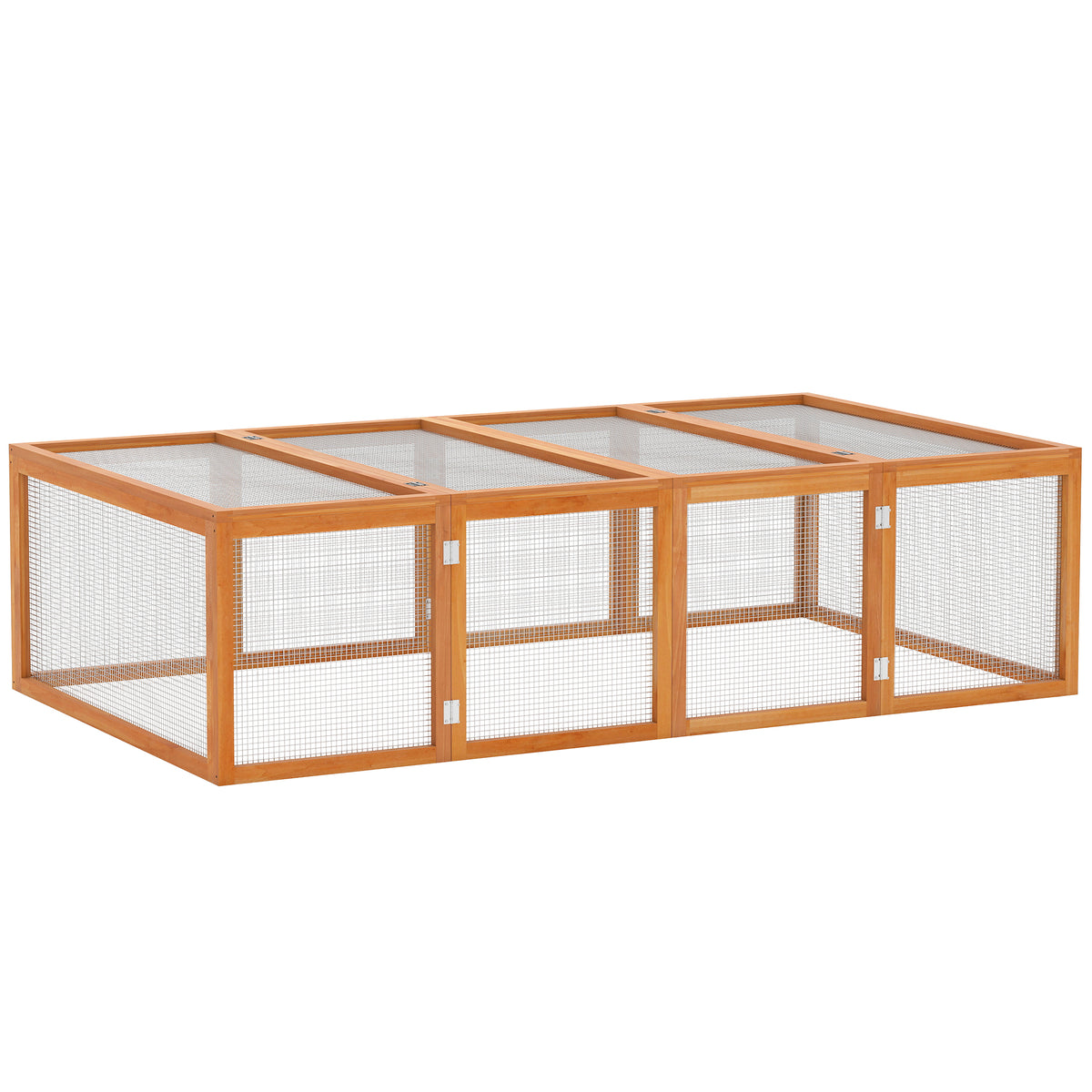 Rabbit hutch wooden rabbit hutch winterproof rabbit cage with hinged roof 181x100x48 cm small animal hutch