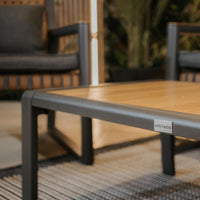 Gartenmöbelset TEXAS mit Sofa Sesseln und Couchtisch GRAU – Produktabbildung 3