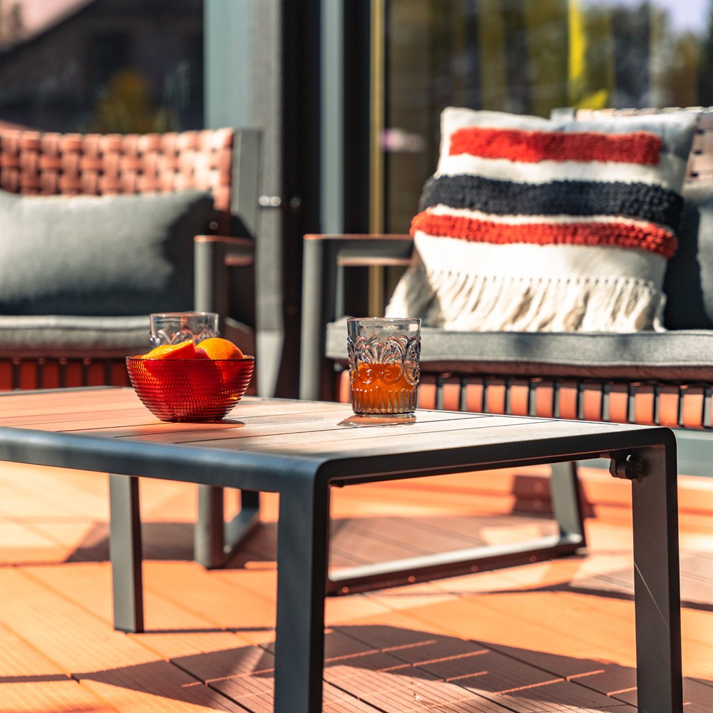 Gartenmöbelset TEXAS mit Sofa Sesseln und Couchtisch GRAU – Produktabbildung 7