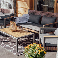 Gartenmöbelset TEXAS mit Sofa Sesseln und Couchtisch GRAU – Produktabbildung 10