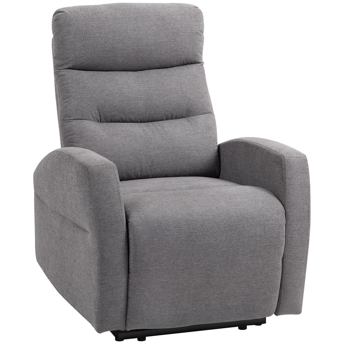 Adjustable recliner with footrest, modern upholstered armchair, dark gray