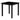 Garden table, outdoor table, outdoor lounge table, weather-resistant, 80 x 80 x 74 cm, black