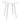 Dining table, kitchen table, for 2 people, high-gloss finish, with table legs, white, 72 x 72 x 75cm