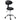 Height-adjustable rolling stool with backrest, swivel stool 83-98 cm, 360° rotatable work stool for office